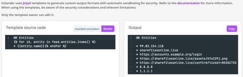 Example of a simple template