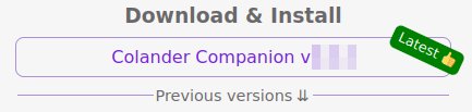 Colander Companion download button